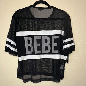 Brand new Bebe women’s mesh jersey. Size L